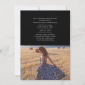 2025年卒業ブラックスクリプトグラードフォトコラージュ 案内状 (裏面)