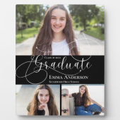 2025年卒業ブラックフォトギフト数々ののクラス フォトプラーク (正面)