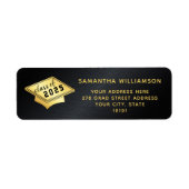 2025年卒業ブラック&金ゴールド卒業 ラベル (正面)