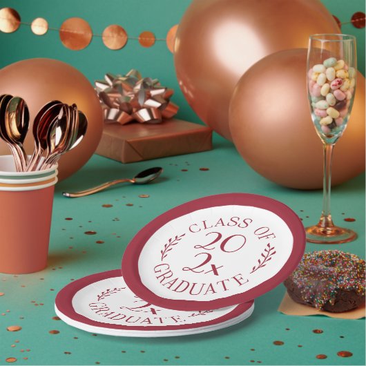 2025年卒業ブルゴーニュ科縁ど科 ペーパープレート (複数)