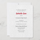 2025年卒業プリントクラスのRed Cheetah 招待状 (裏面)