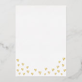 2025年卒業ホワイト&金ゴールド卒業 箔招待状 (裏面)