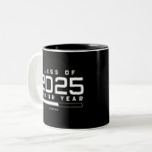 2025年卒業予定 高校生活最後の一年 クラスオブ2025 ツートーンマグカップ (正面左)