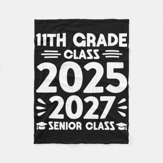 2025年卒業予定 高校3年生 2027年卒業予定 高校1年生 フリースブランケット (正面)