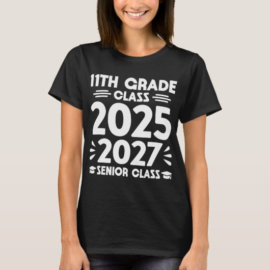 2025年卒業予定 高校3年生 2027年卒業予定 高校1年生 Tシャツ (正面)