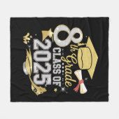 2025年卒業予定 8年生 卒業 フリースブランケット (正面(横))