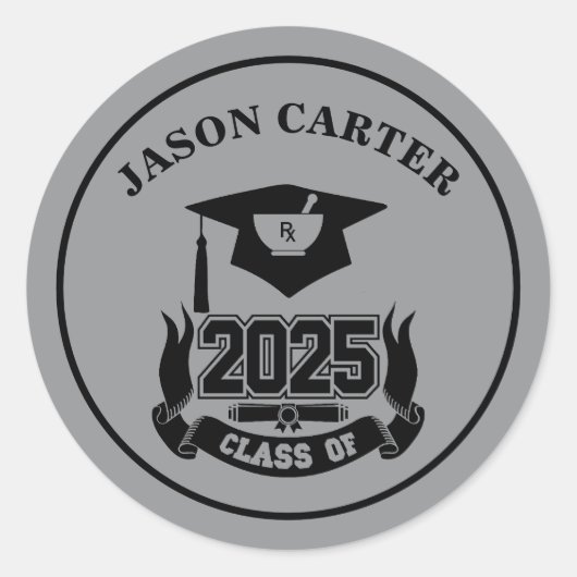 2025年卒業党薬剤師薬学学校 ラウンドシール (正面)