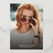 2025年卒業写真のお知らせ 箔招待状 (正面)