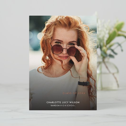 2025年卒業写真のお知らせ 箔招待状 (立ち正面)