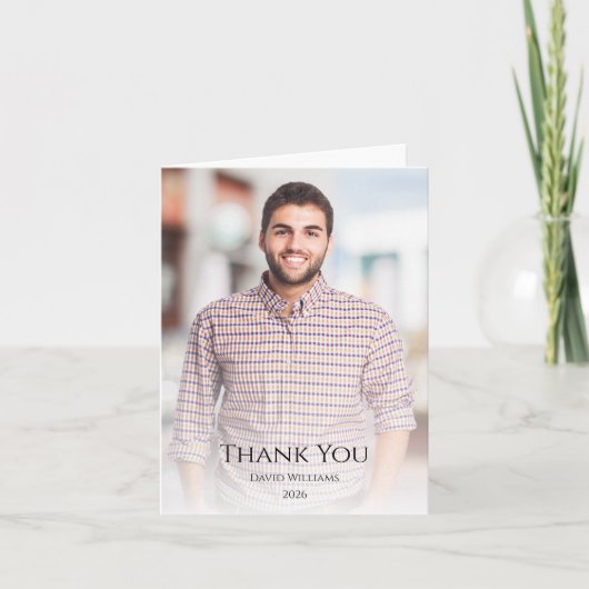 2025年卒業写真のクラスモダンズ サンキューカード (正面)