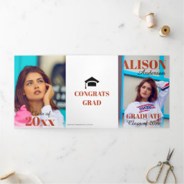 2025年卒業写真のテラコッタクラス 三つ折り案内状