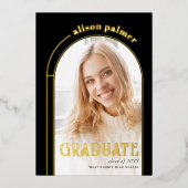 2025年卒業写真のGRADATE Class 箔招待状 (正面)