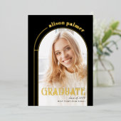 2025年卒業写真のGRADATE Class 箔招待状 (立ち正面)
