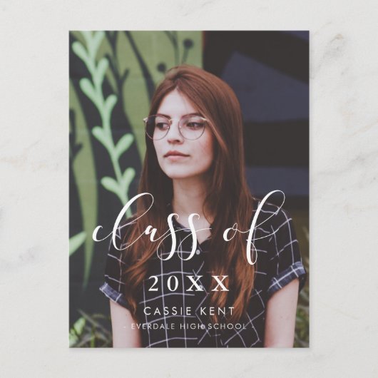 2025年卒業写真エレガントのクラス ポストカード (正面)