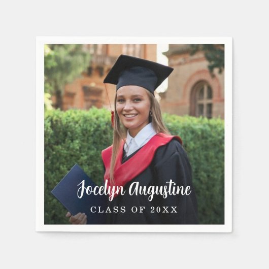 2025年卒業写真クラス スタンダードカクテルナプキン (正面)