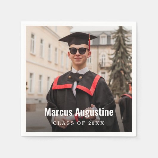 2025年卒業写真クラス スタンダードカクテルナプキン (正面)