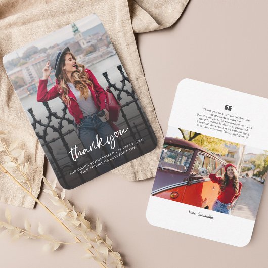 2025年卒業写真グラードサンキューカード ノートカード