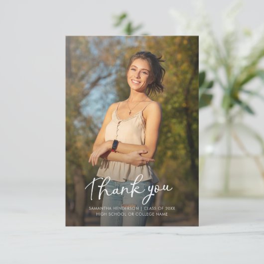 2025年卒業写真モダン卒業 サンキューカード (スタンド正面)