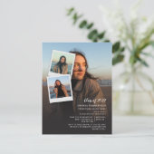 2025年卒業写真数々のスクリプトグラード インビテーションポストカード (スタンド正面)