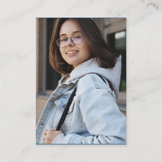 2025年卒業写真数々のパーティーミニ招待状 エンクロージャーカード (裏面)