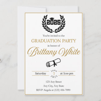 2025年卒業招待状 招待状