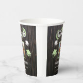 2025年卒業淡い色のグリーンぼやけ文字と写真 紙コップ (右)