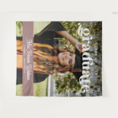 2025年卒業生のためのボヘミアンチックなトレンディなデザイン 2025年の卒業おめでとう タペストリー (正面(横))