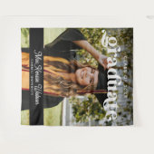 2025年卒業生のためのボーホー chic トレンディーな卒業祝い タペストリー (正面(横))