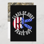 2025年卒業生の平和を黒塗り 招待状 (正面/裏面)