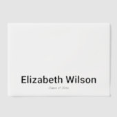 2025年卒業生の氏名とクラス ベラム紙招待状 (正面)