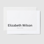 2025年卒業生の氏名とクラス ベラム紙招待状 (オフセット)