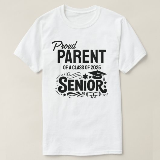 2025年卒業生の自慢の親 Tシャツ (デザイン正面)