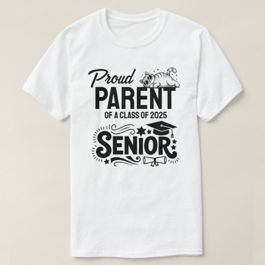 2025年卒業生の自慢の親 Tシャツ (デザイン正面)