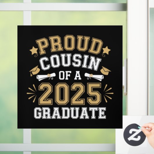 2025年卒業生の誇り高い従兄弟 家族の卒業 ウィンドウサイン (ホーム)
