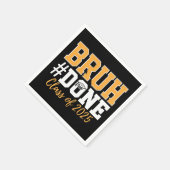 2025年卒業生のBruh Done Class スタンダードカクテルナプキン (角)