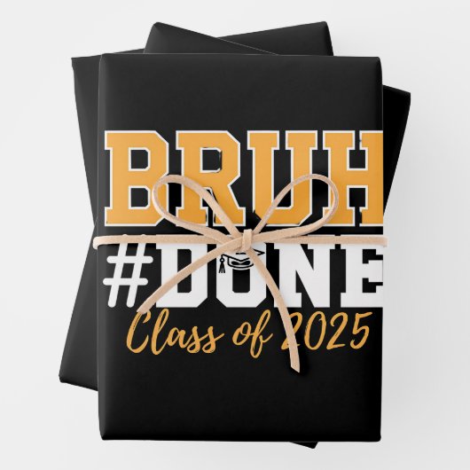 2025年卒業生のBruh Done Class ラッピングペーパーシート (インサイチュ)