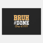 2025年卒業生のBruh Done Class ラッピングペーパーシート (正面)