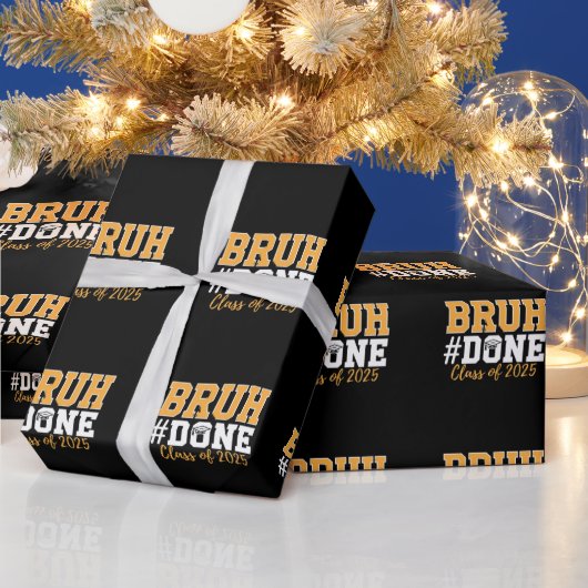2025年卒業生のBruh Done Class ラッピングペーパー (クリスマス)