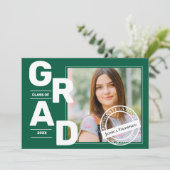 2025年卒業発表のグリーンフォトクラス 招待状 (スタンド正面)