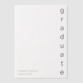 2025年卒業者の名称卒業 ベラム紙招待状