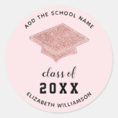 2025年卒業者ライトピンク卒業 ラウンドシール (正面)