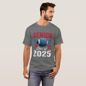 2025年卒業者 フットボール 卒業 レトロデザイン Tシャツ (正面フル)