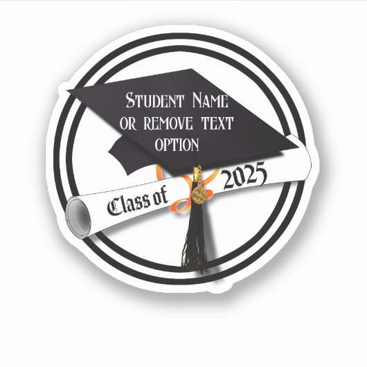 2025年卒業証書 シール (正面)