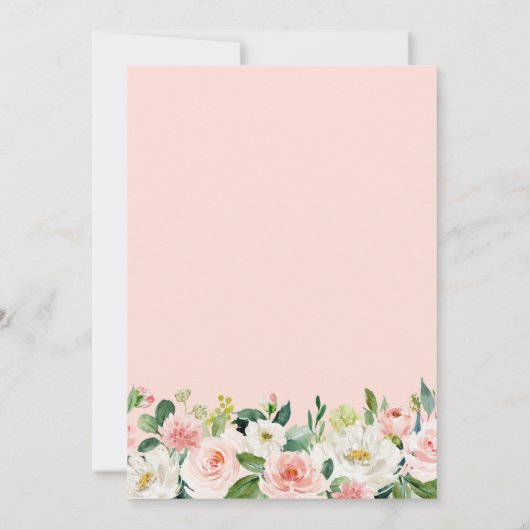 2025年卒業赤面ピンクフローラ女子卒業 案内状 (裏面)