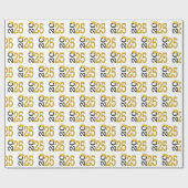 2025年卒業金ゴールドとブラック ラッピングペーパー (フラット)