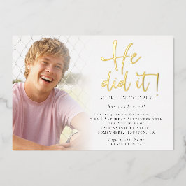 2025年卒業金ゴールド 箔招待状