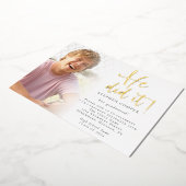 2025年卒業金ゴールド 箔招待状 (回転した状態)