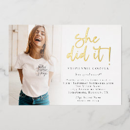 2025年卒業金ゴールド 箔招待状