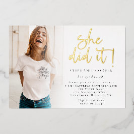 2025年卒業金ゴールド 箔招待状