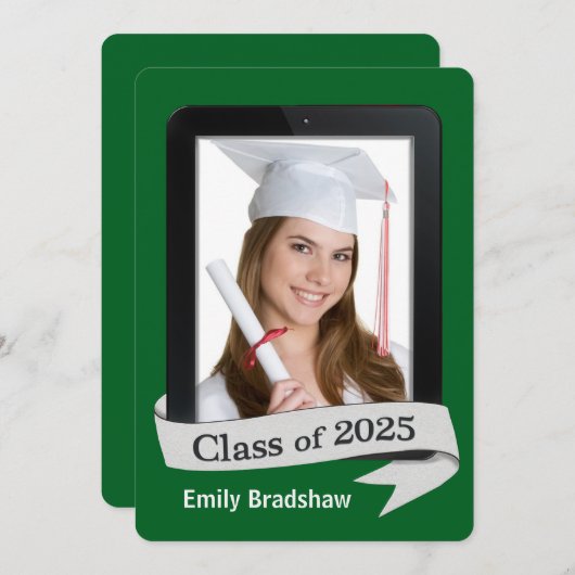 2025年卒業電子錠 招待状 (正面/裏面)